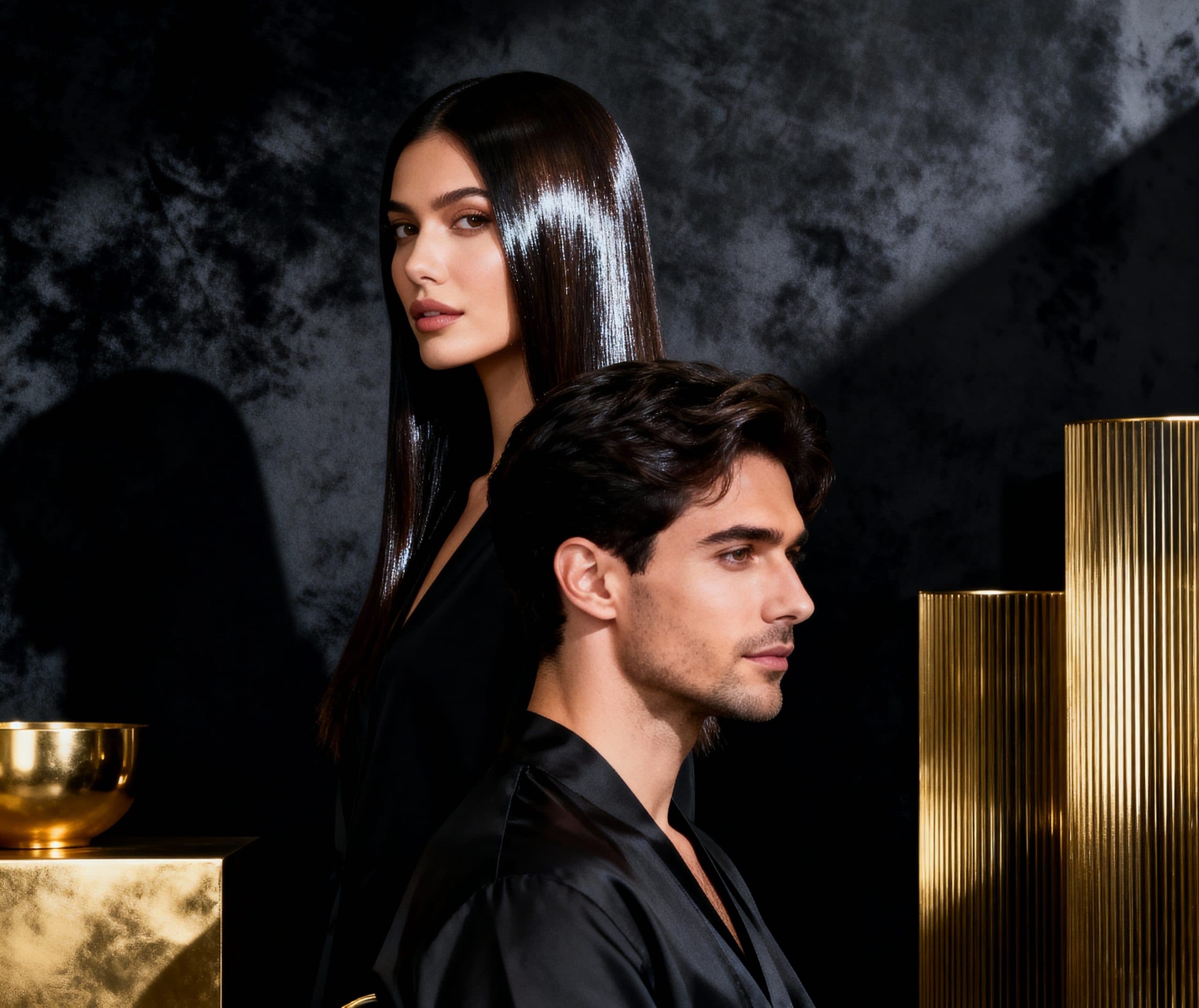Μοντέλα με styled μαλλιά στο κομμωτήριο Lefkothea, Ηράκλειο